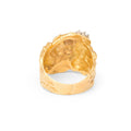 Brutalist Opal and Diamond 18k Gold Ring