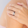 Art Deco 1.50 Carat Diamond and Sapphire Platinum Ring