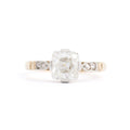 Edwardian 1.29 Carat Cushion Cut 14k Gold and Platinum Ring