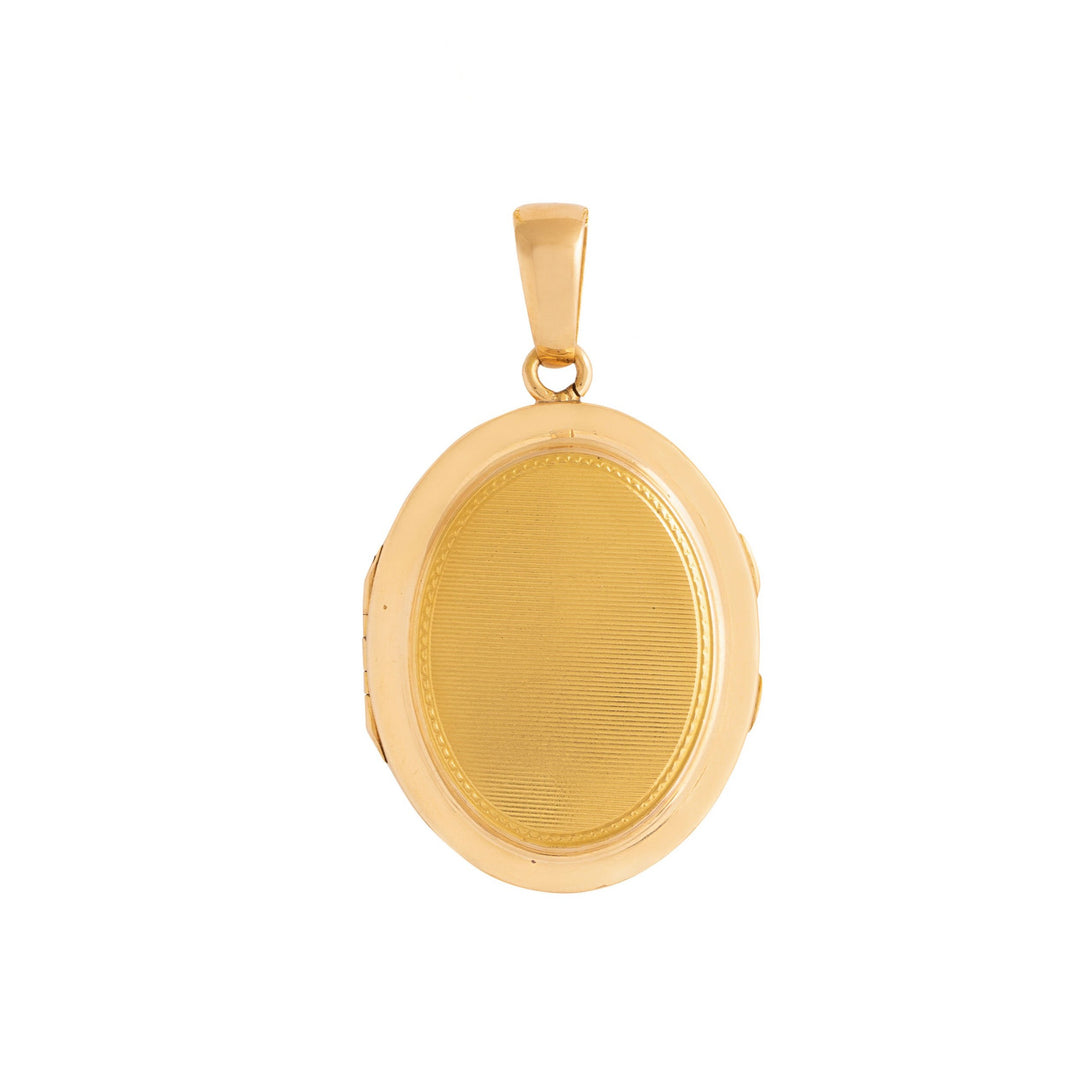 French Victorian Ruby and Pearl 18K Gold Locket Necklace