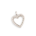 Diamond and 14K White Gold Open Heart Pendant