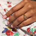 Victorian Diamond Cluster and 14k Gold Ring