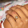 Victorian Diamond Cluster and 14k Gold Ring