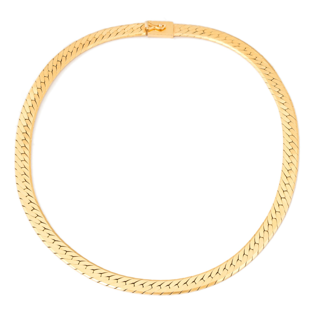 Herringbone 14k Gold Chain Necklace