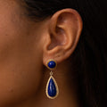 Lapis Lazuli and 14k Gold Dangle Earrings