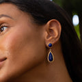 Lapis Lazuli and 14k Gold Dangle Earrings