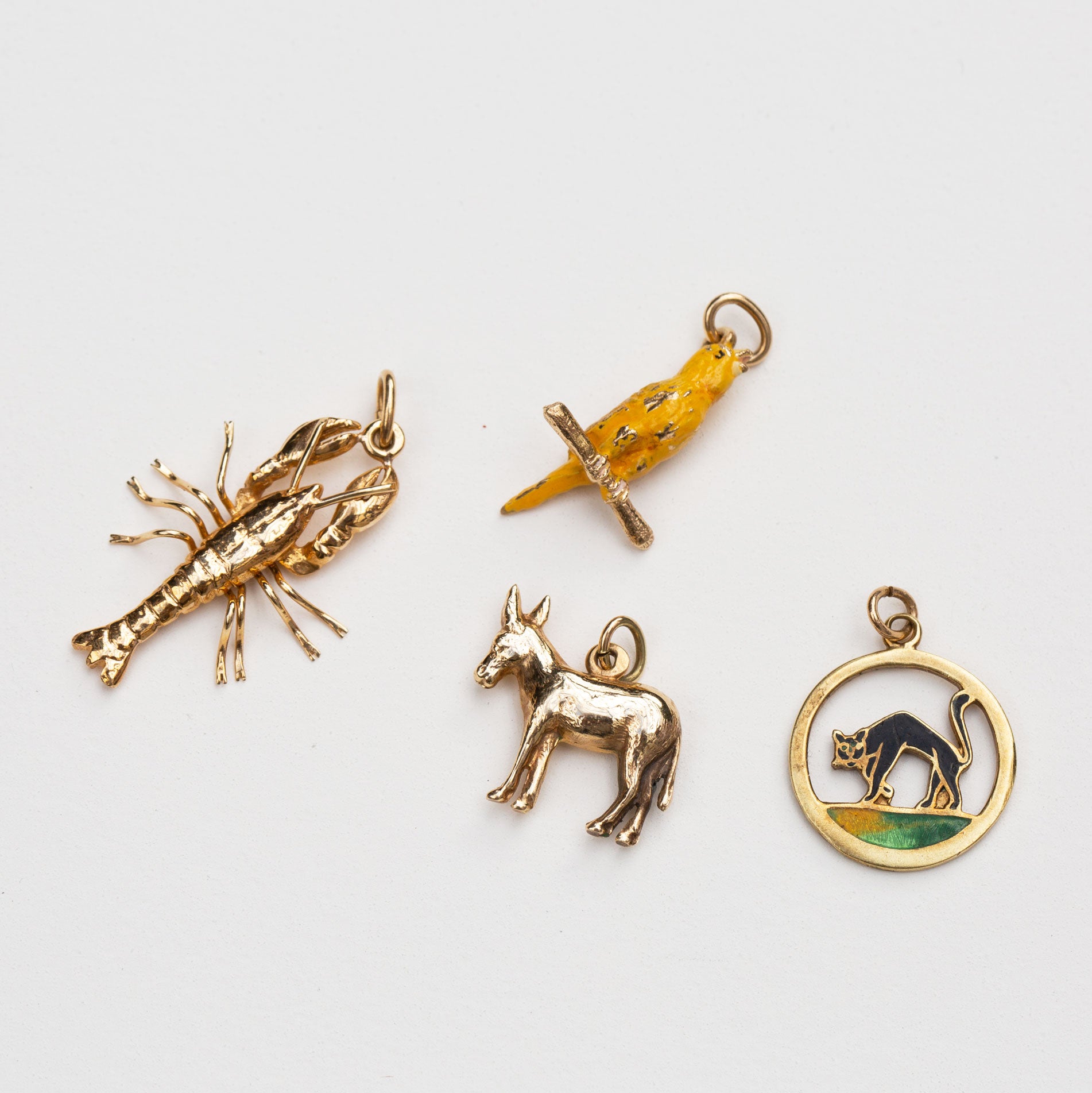 14k Gold Lobster Charm