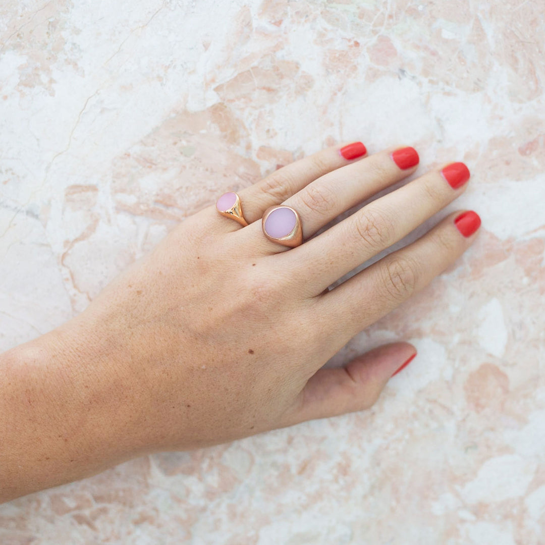 The F&B Petite Stone Signet Ring