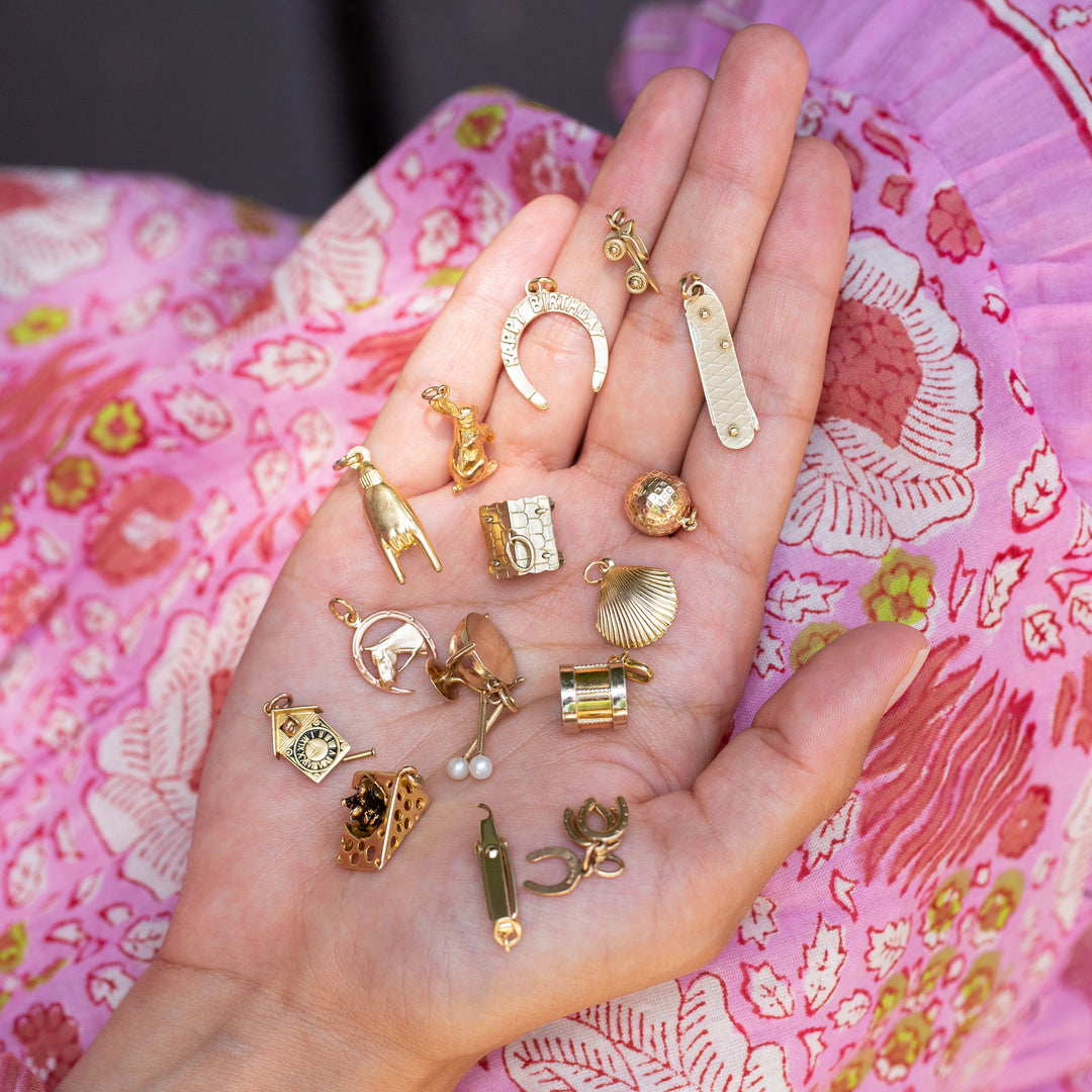 Foldable Knife 14k Gold Charm