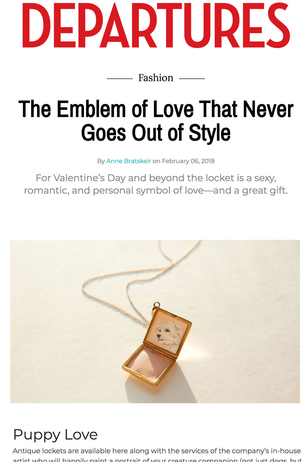 Departures: The Emblem of Love That Never Goes Out of Style