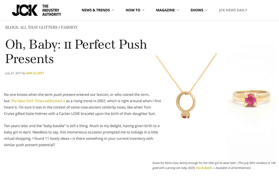 JCK.com: 11 Perfect Push Presents