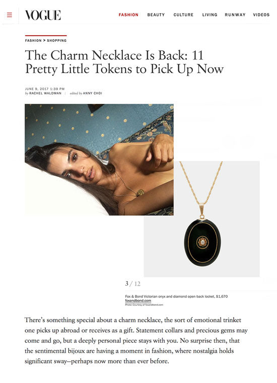 Vogue.com: The Charm Necklace Is Back: 11 Pretty Little Tokens to Pick Up Now