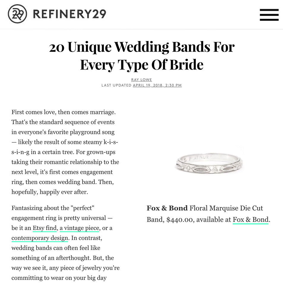 Refinery 29: 20 Unique Wedding Bands For Every Type Of Bride