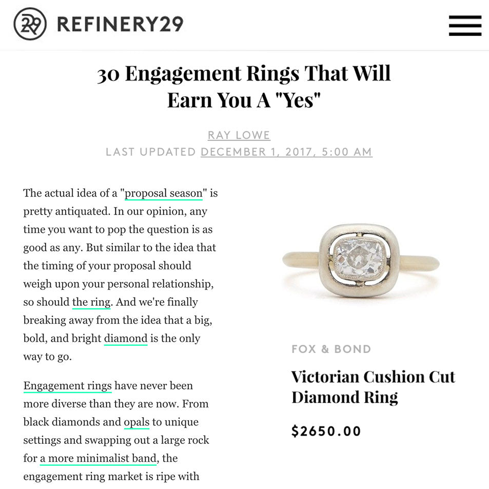 Refinery 29: 30 Engagement Rings That Will Earn You A "Yes"