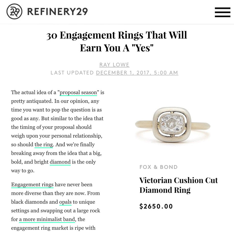 Refinery 29: 30 Engagement Rings That Will Earn You A 