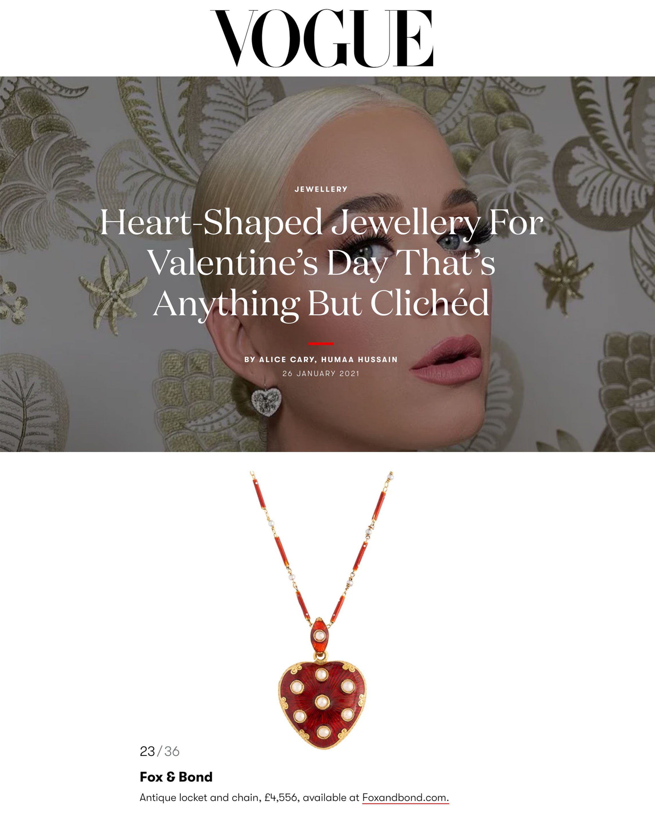 British Vogue: Heart-Shaped Jewellery For Valentine’s Day That’s Anything But Clichéd