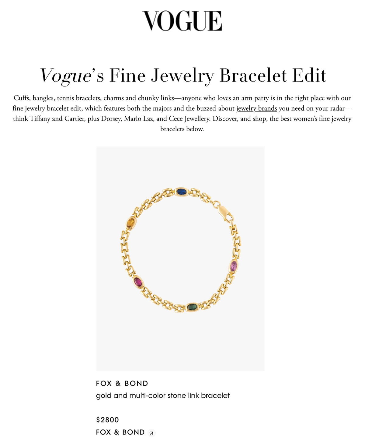 Vogue’s Fine Jewelry Bracelet Edit