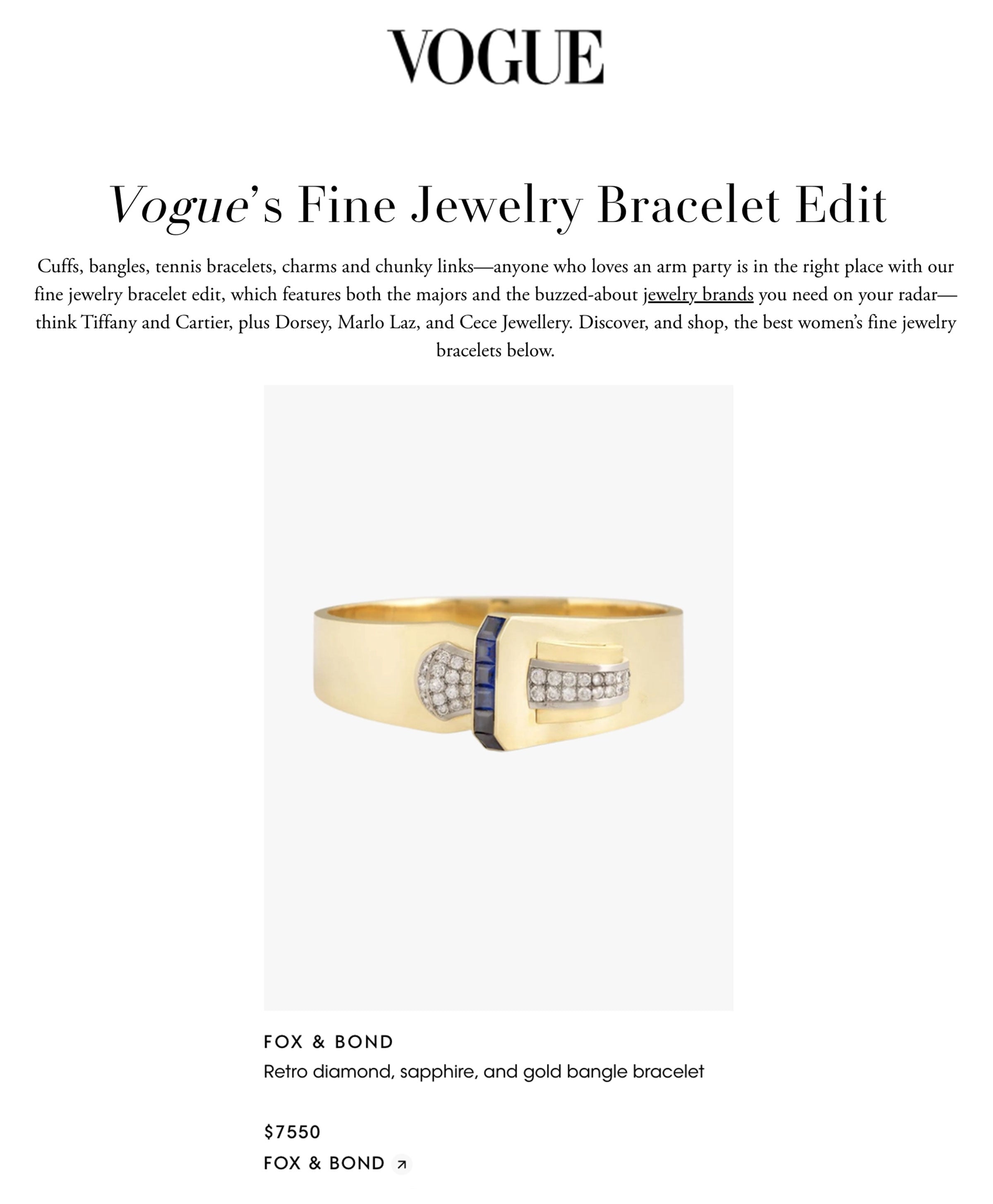Vogue’s Fine Jewelry Bracelet Edit