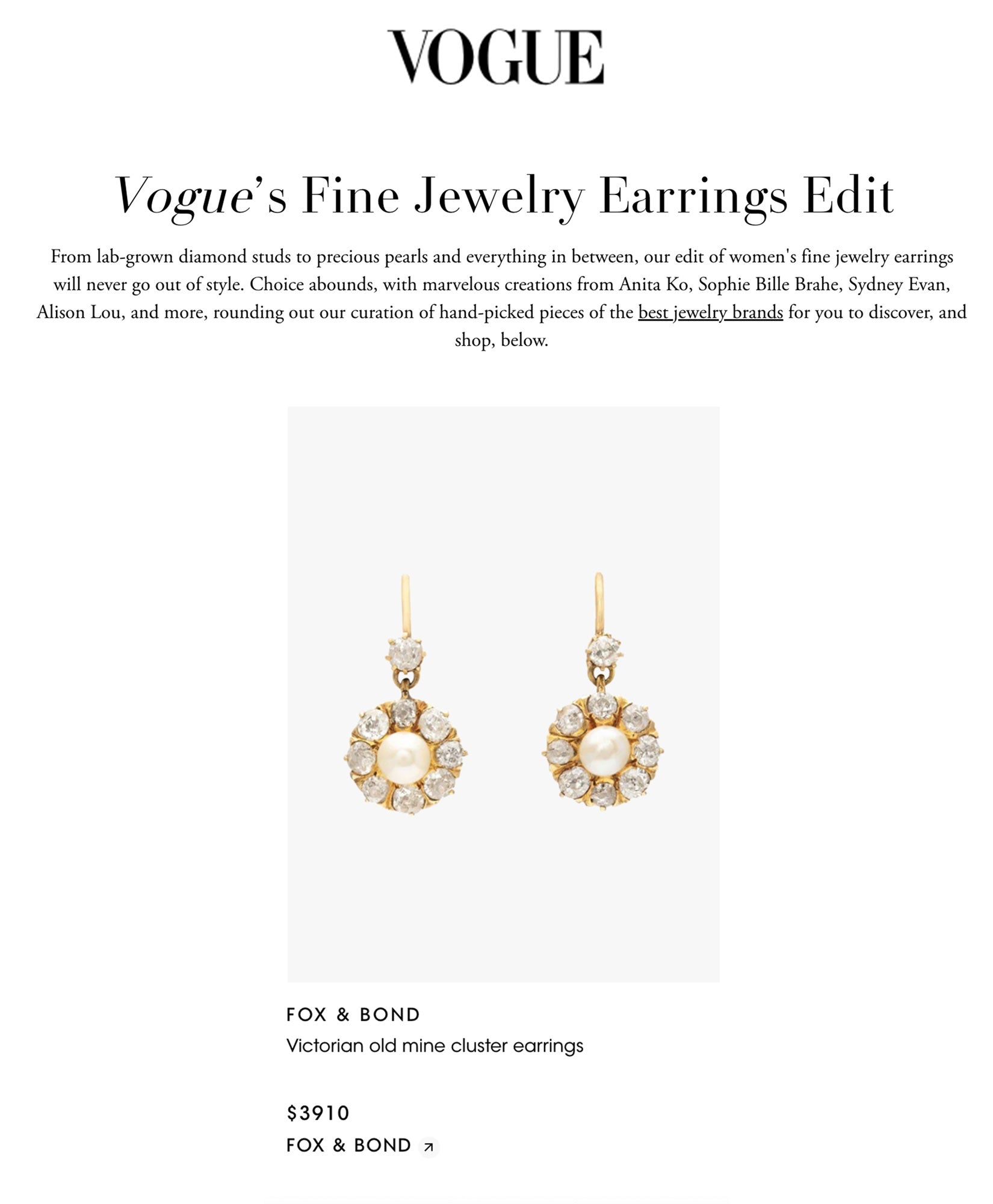 Vogue’s Fine Jewelry Earrings Edit