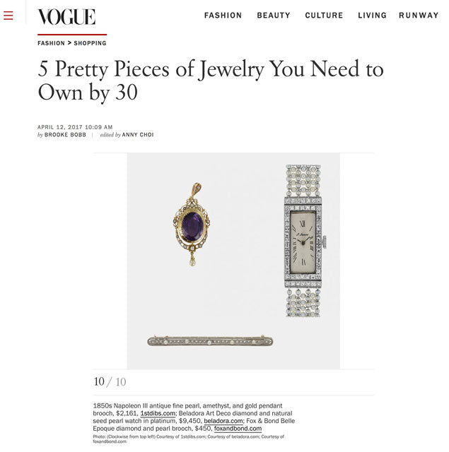 Vogue.com: 5 Pretty Pieces of Jewelry You Need to Own by 30