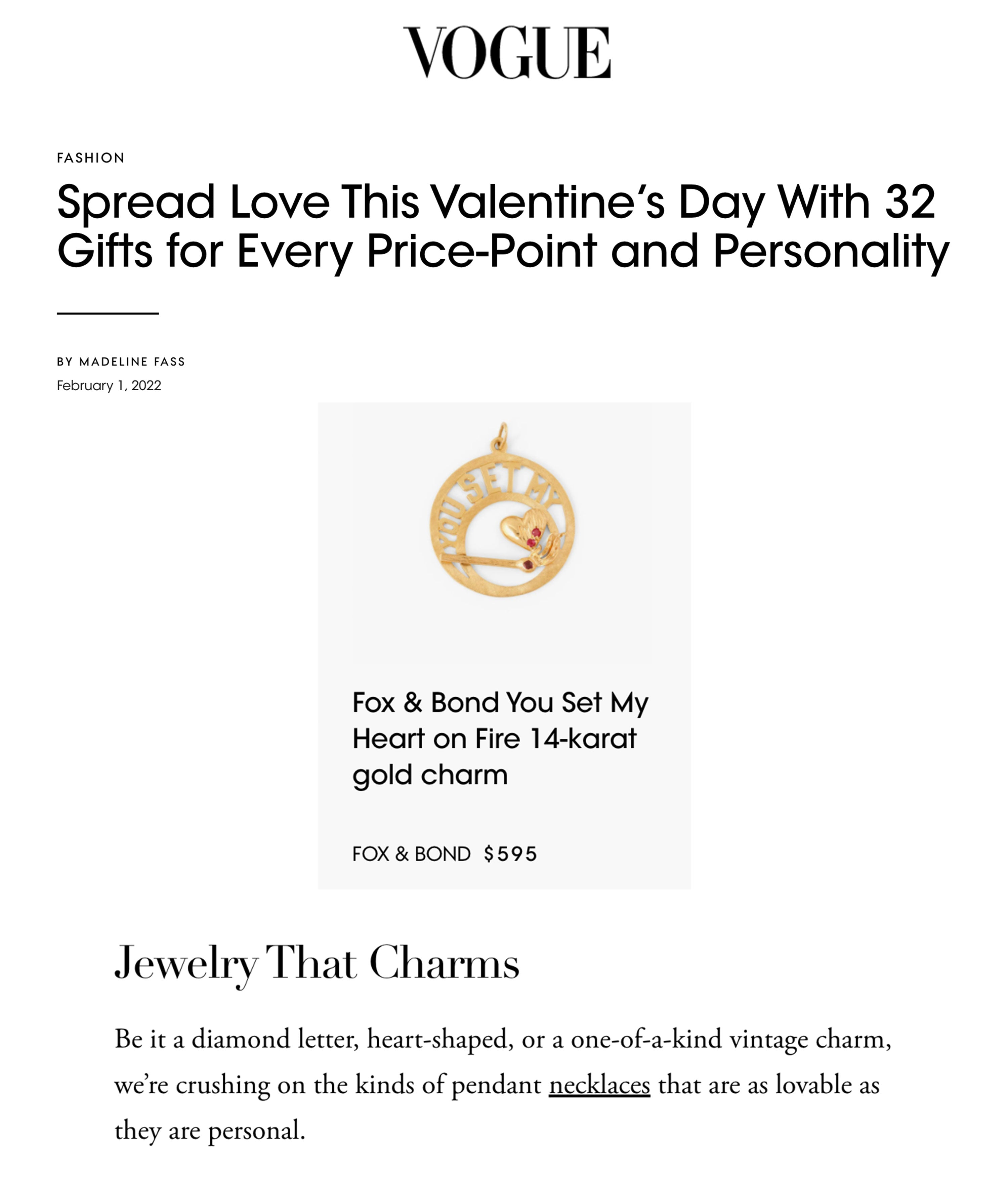 Vogue.com: Spread Love This Valentine’s Day With 32 Gifts