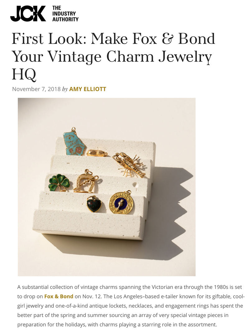 JCK: Make Fox & Bond Your Vintage Charm Jewelry HQ