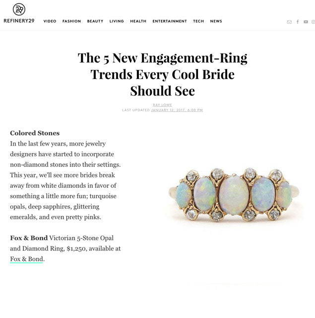 Refinery 29: The 5 New Engagement-Ring Trends Every Cool Bride Should See