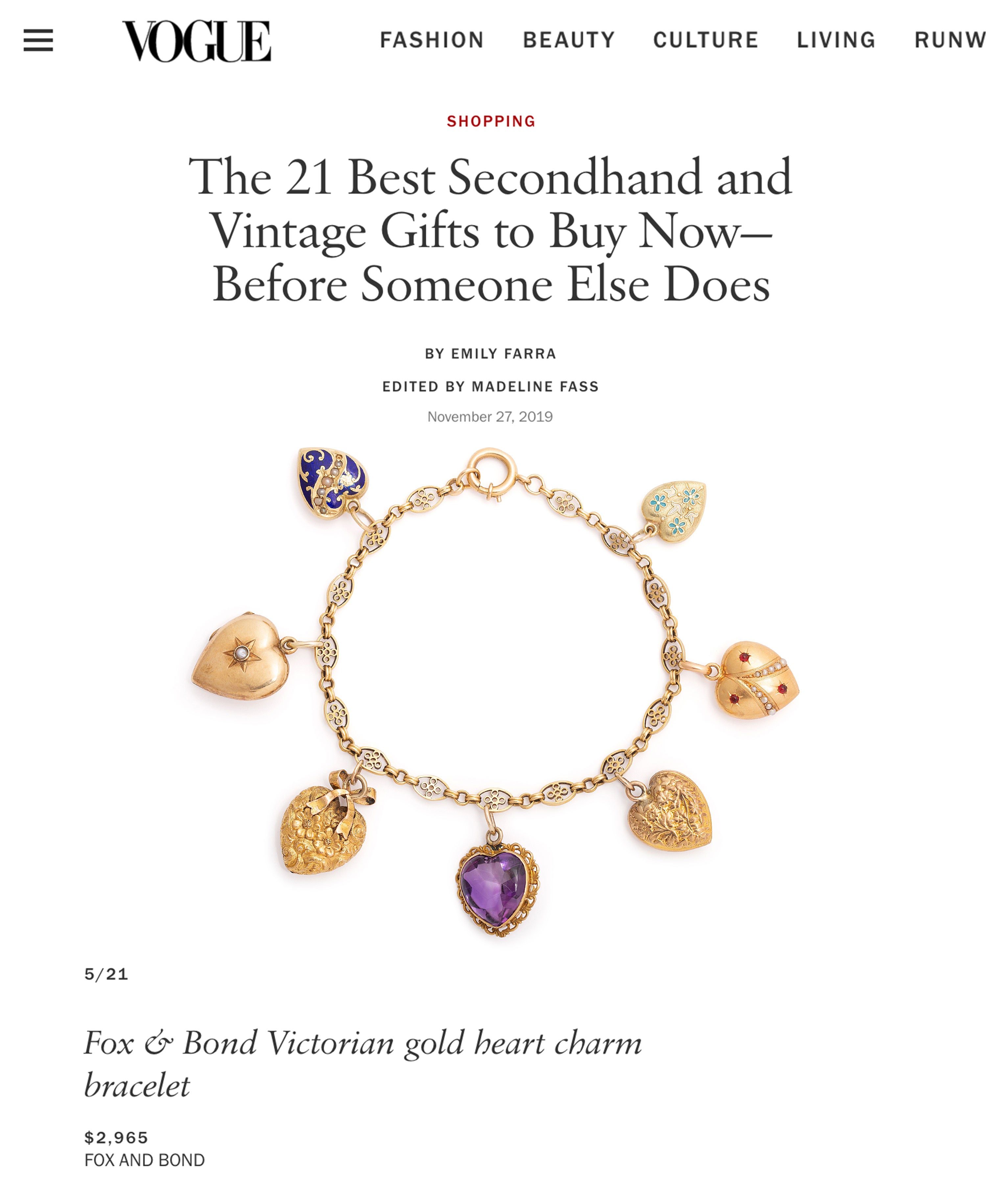 Vogue.com: The 21 Best Secondhand and Vintage Gifts to Buy Now