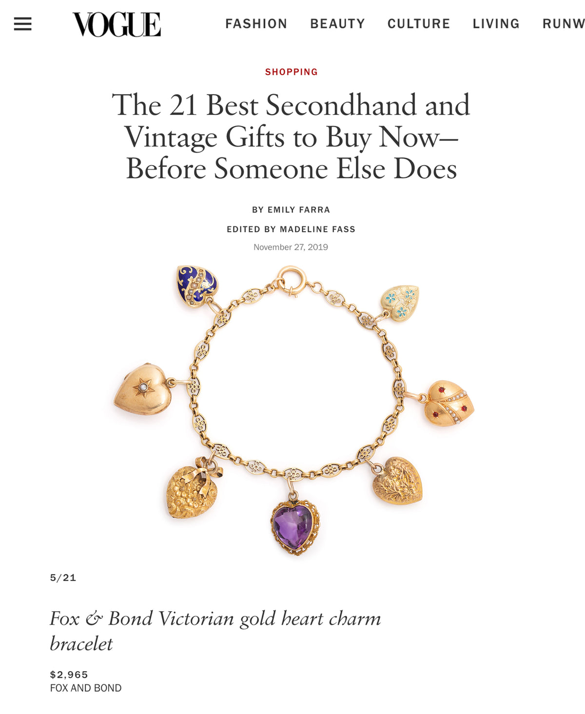 Vogue.com: The 21 Best Secondhand and Vintage Gifts to Buy Now