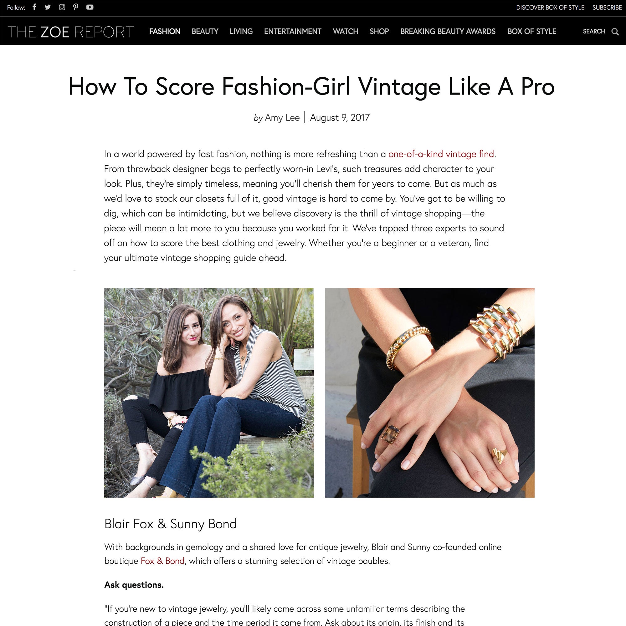 The Zoe Report: How To Score Fashion-Girl Vintage Like A Pro