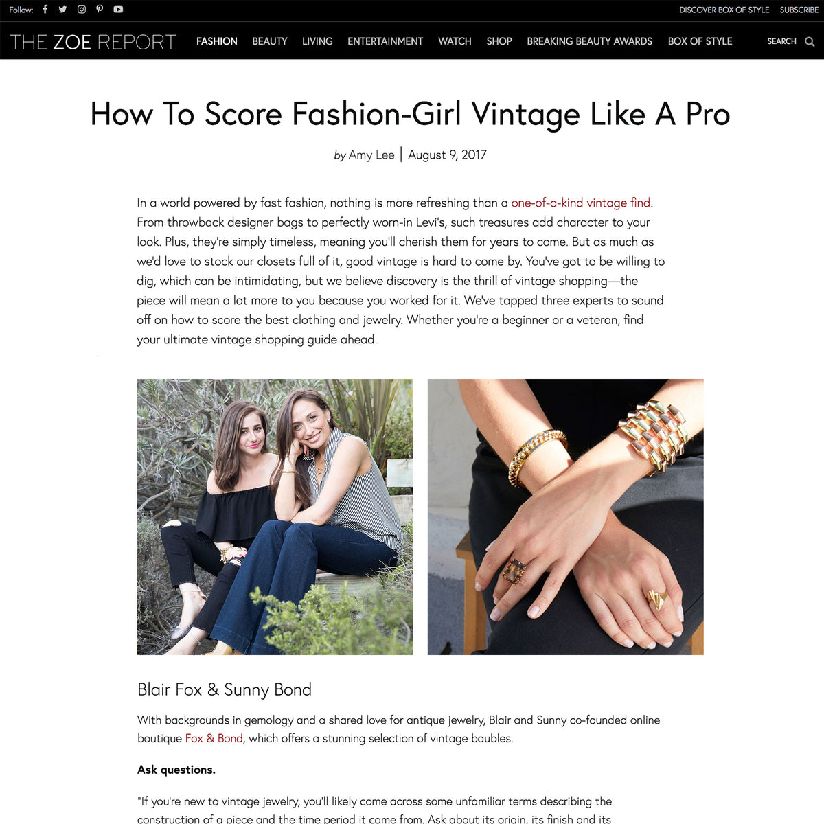 The Zoe Report: How To Score Fashion-Girl Vintage Like A Pro