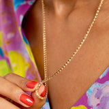 Popcorn 18K Gold 24" Chain Necklace