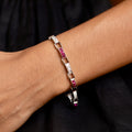 Art Deco Diamond, Ruby, And Platinum Line Bracelet