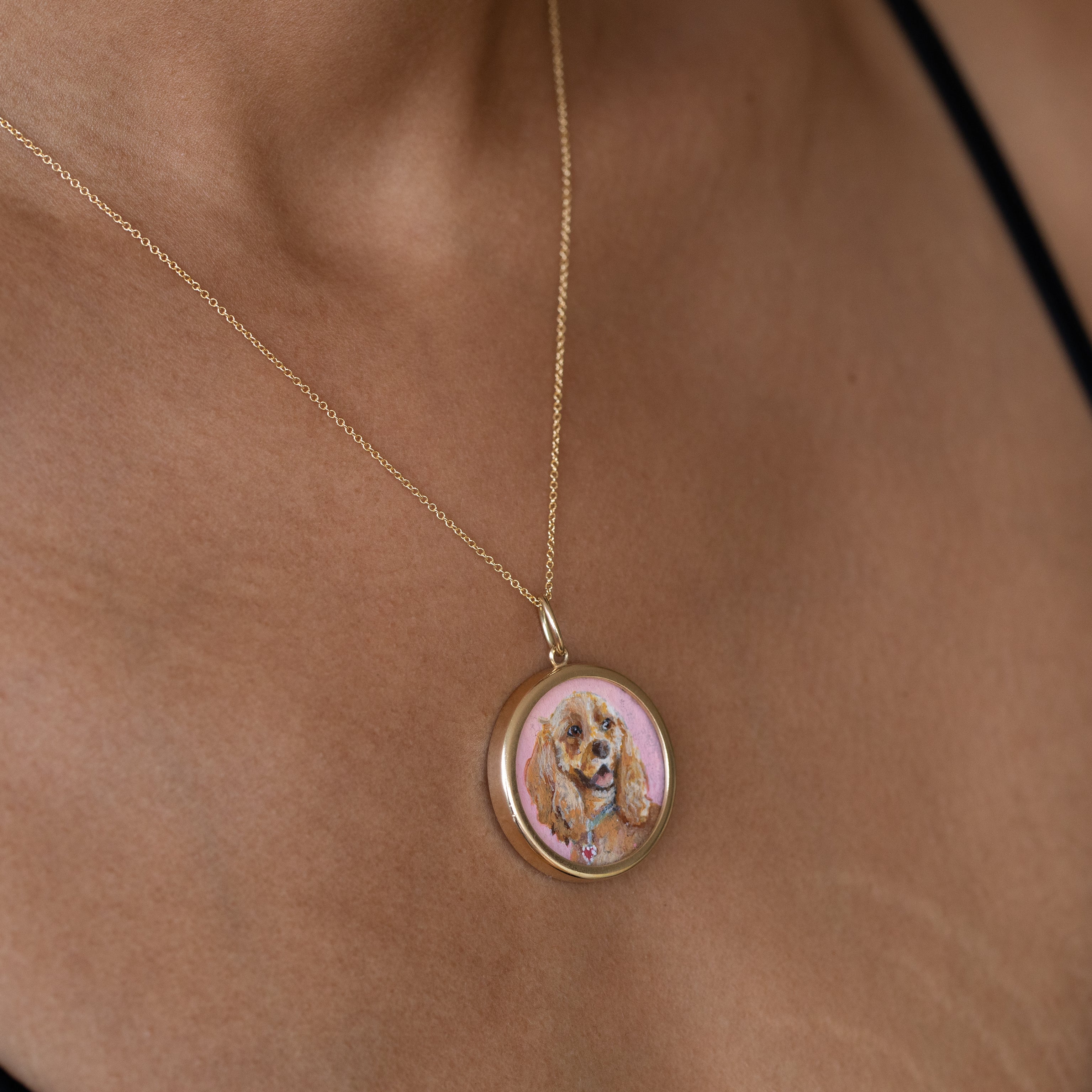 The F&B Custom Hand-Painted Pet Portrait Necklace