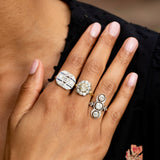 Edwardian 3-Stone Diamond, Platinum, and 14K Gold Ring