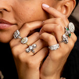 Edwardian 3-Stone Diamond, Platinum, and 14K Gold Ring