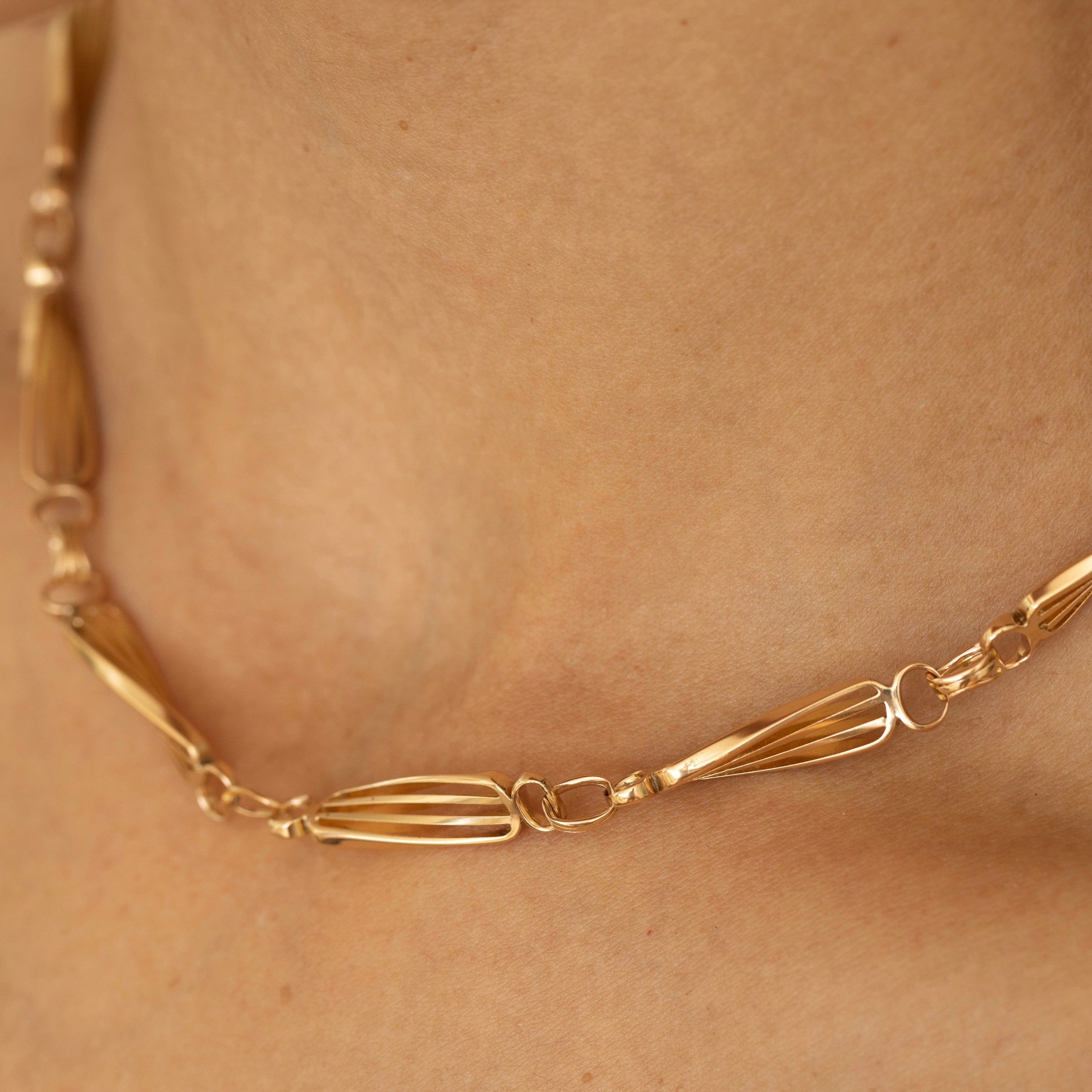 Victorian 14K Gold 16" Watch Chain Necklace
