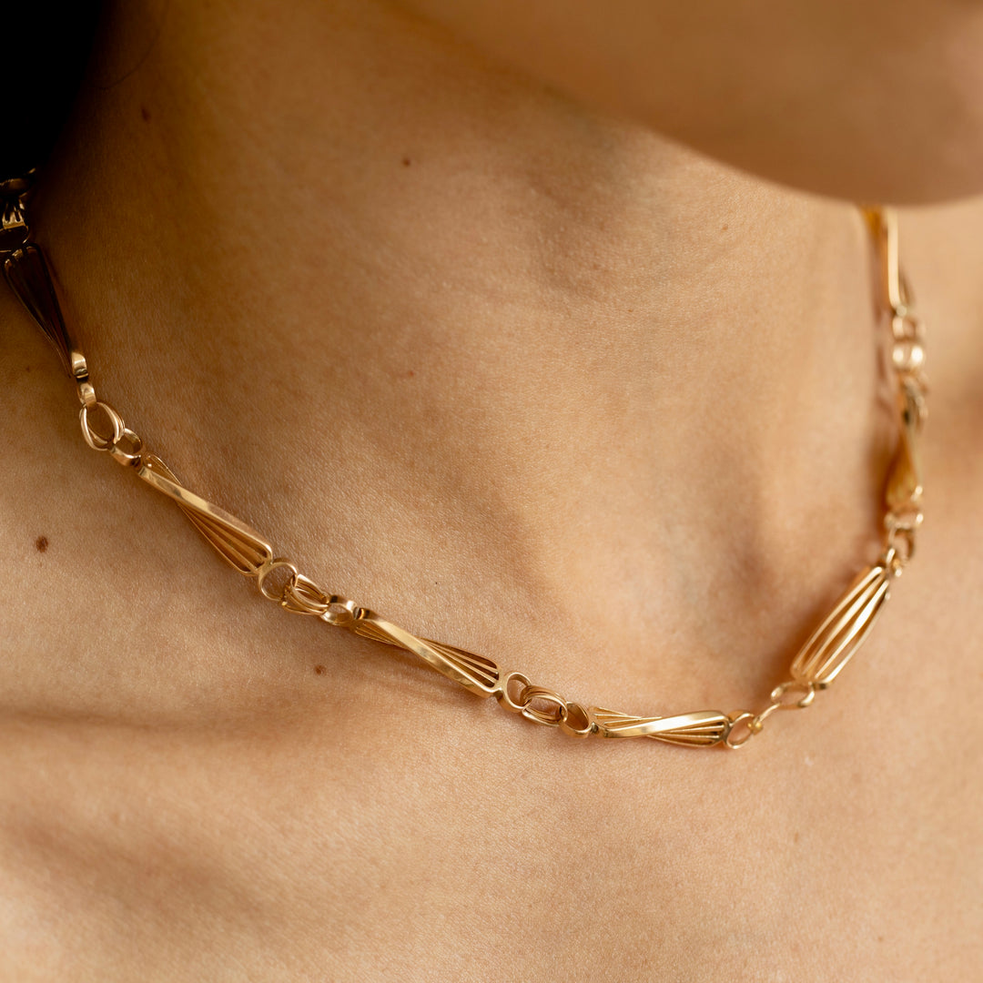 Victorian 14K Gold 16" Watch Chain Necklace