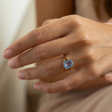 Early 20th Century 14K Gold And Cornflower Blue Sapphire Ring