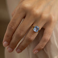 Early 20th Century 14K Gold And Cornflower Blue Sapphire Ring