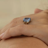Early 20th Century 14K Gold And Cornflower Blue Sapphire Ring
