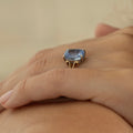 Early 20th Century 14K Gold And Cornflower Blue Sapphire Ring