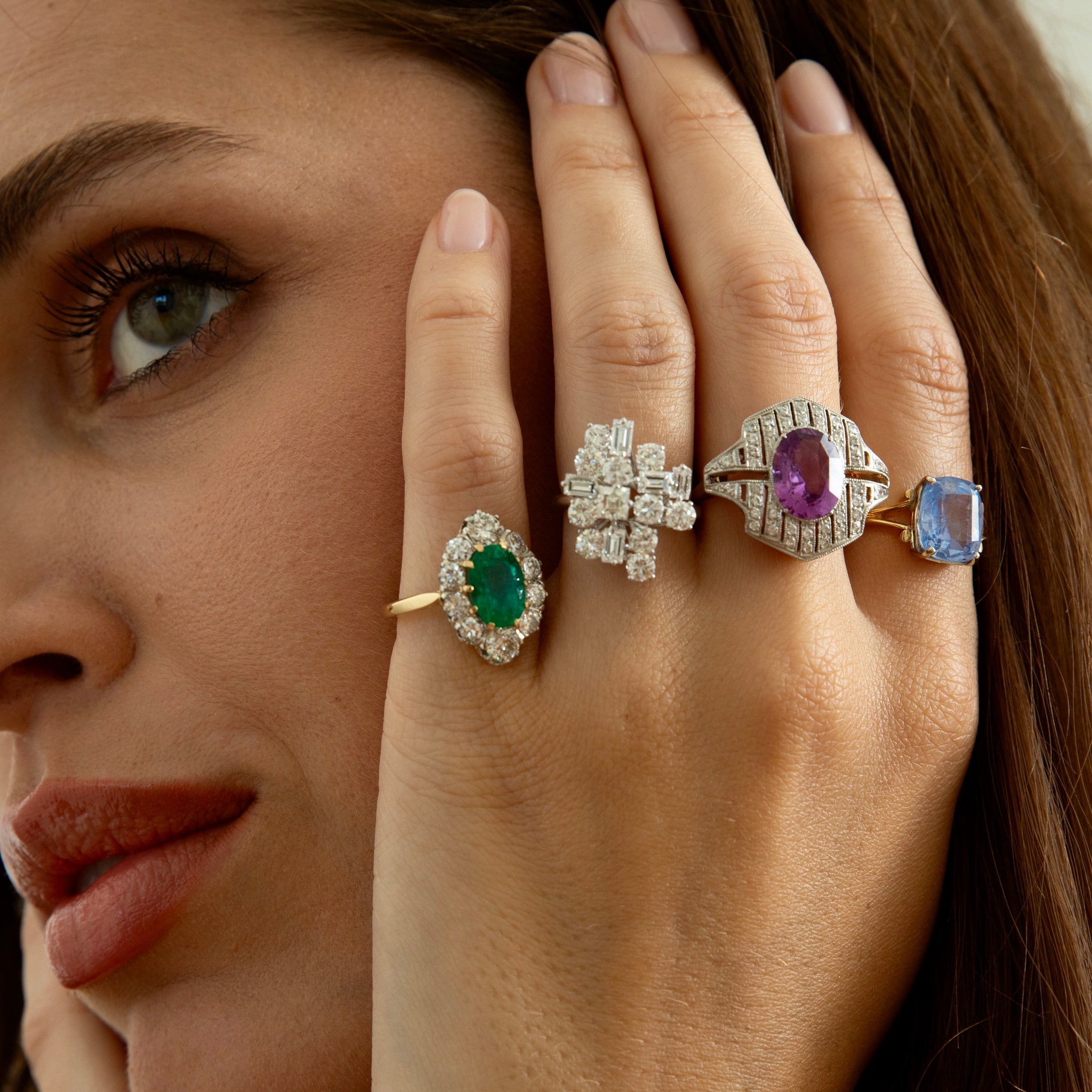 Early 20th Century 14K Gold And Cornflower Blue Sapphire Ring