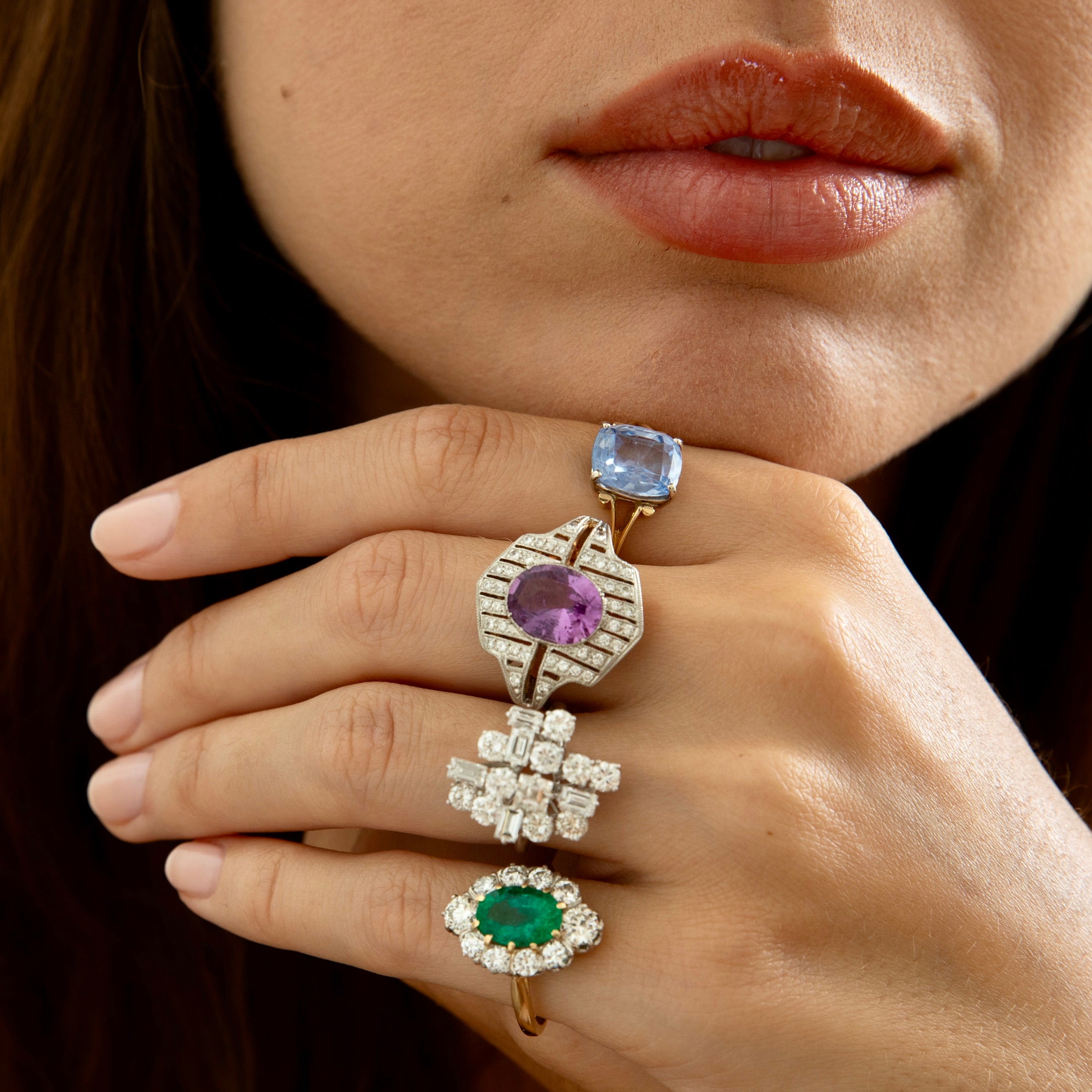 Early 20th Century 14K Gold And Cornflower Blue Sapphire Ring