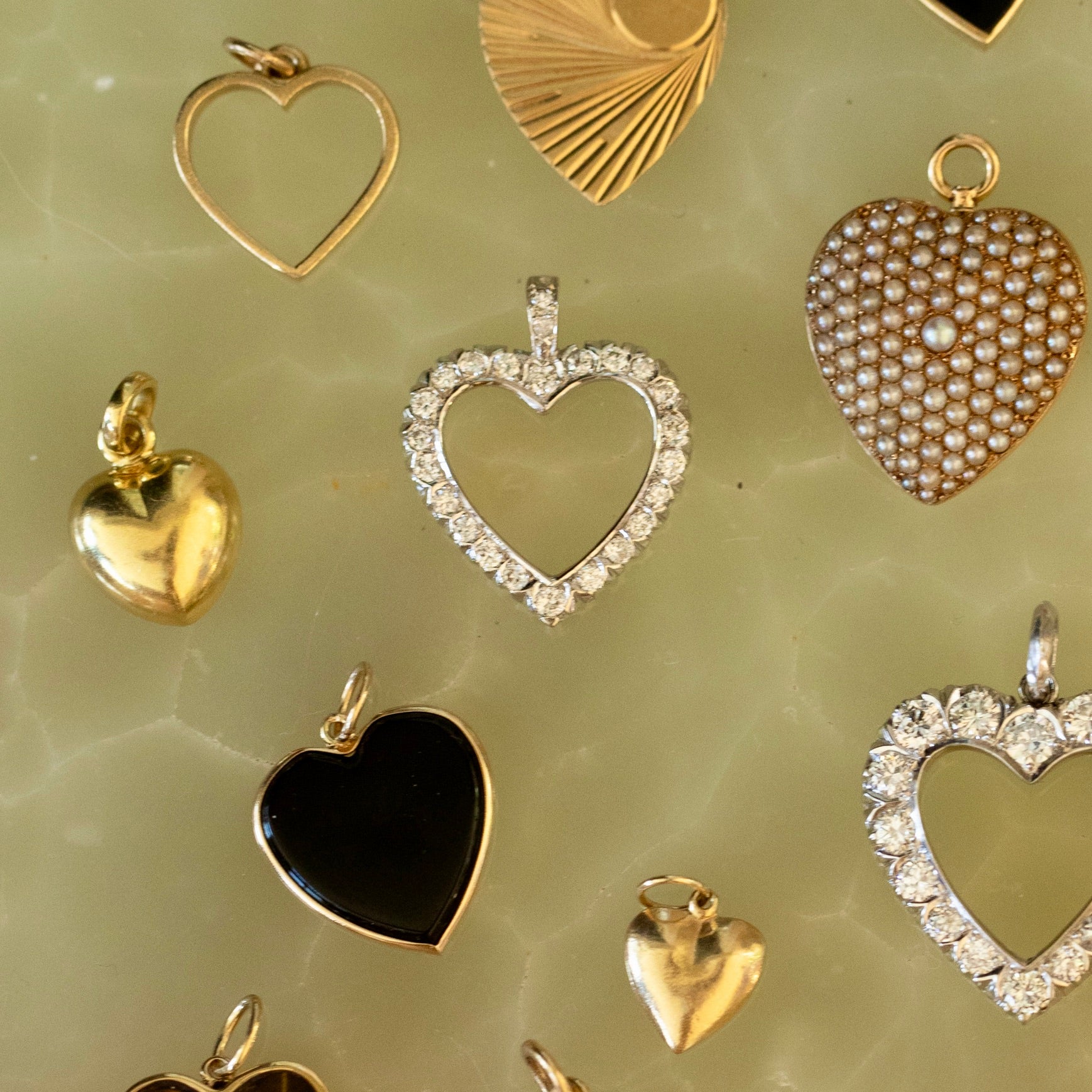 Diamond Heart and 14K White Gold Pendant Necklace
