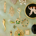 Early 20th Century Enamel and 14K Gold Fish Charm
