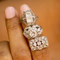 Edwardian Toi et Moi Diamond and Platinum Ring