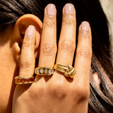 Citrine and 18K Gold Arch Ring