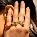 Citrine and 18K Gold Arch Ring