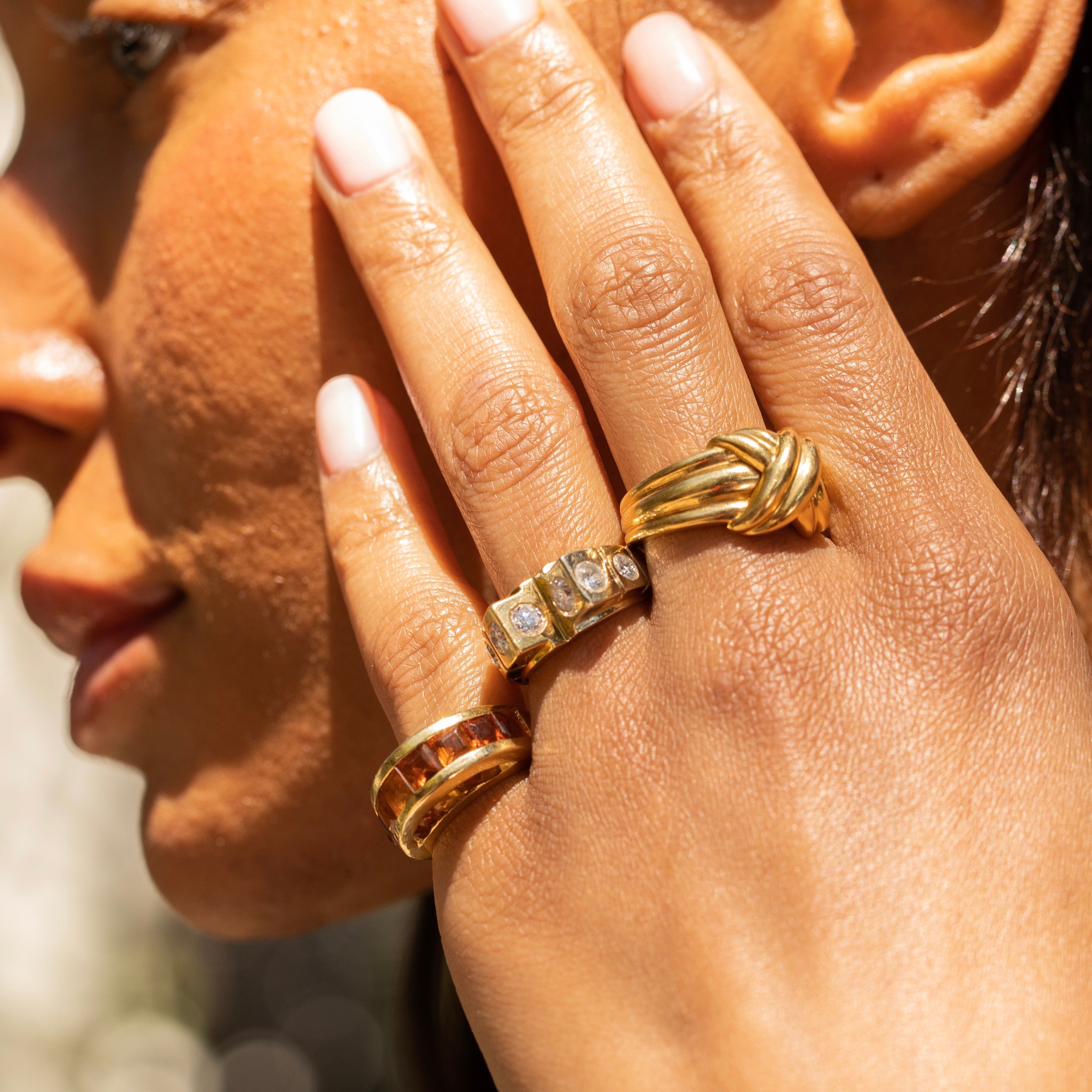 Citrine and 18K Gold Arch Ring
